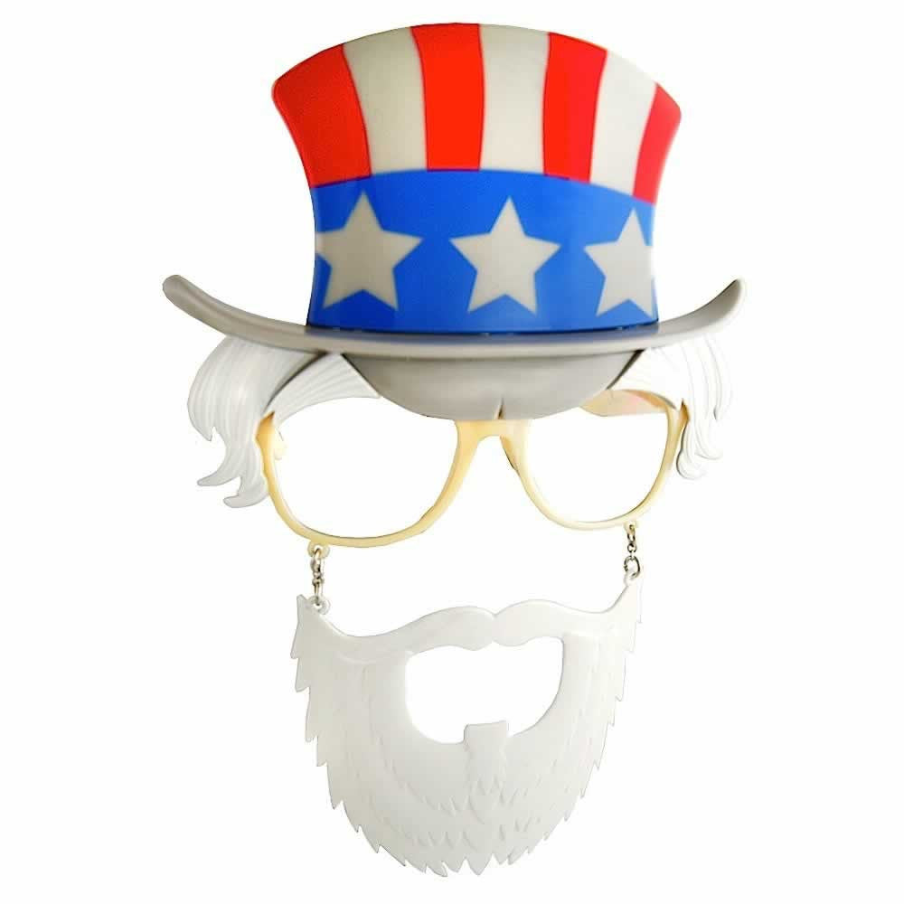 Uncle Sam Patriotic Glasses - GYPSY TREASURE - COSTUMES & COSMETICS